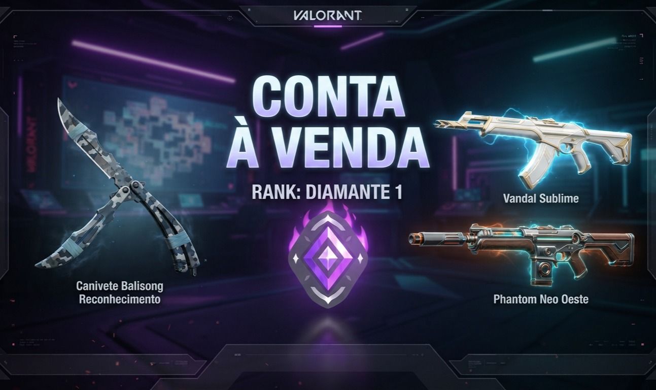 Venda de Conta de Valorant no Diamante 1 com algumas skins