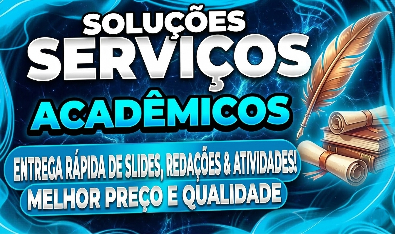 SERVIÇOS ACADÊMICOS, slide/redação/atividades