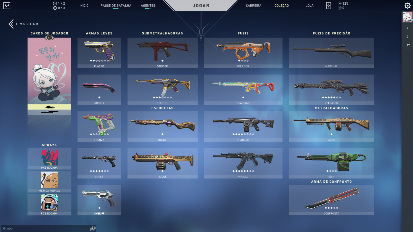 Conta valorant 1400 gastos mmr dima 3