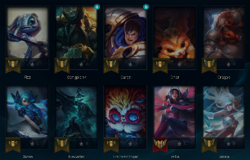 Compte League Of Legends (LoL) - Niveau 183 / 33K BE / 168 Skins - Compte Neuf (non Joué)