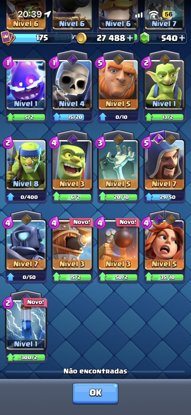 Conta básica Clash Royale