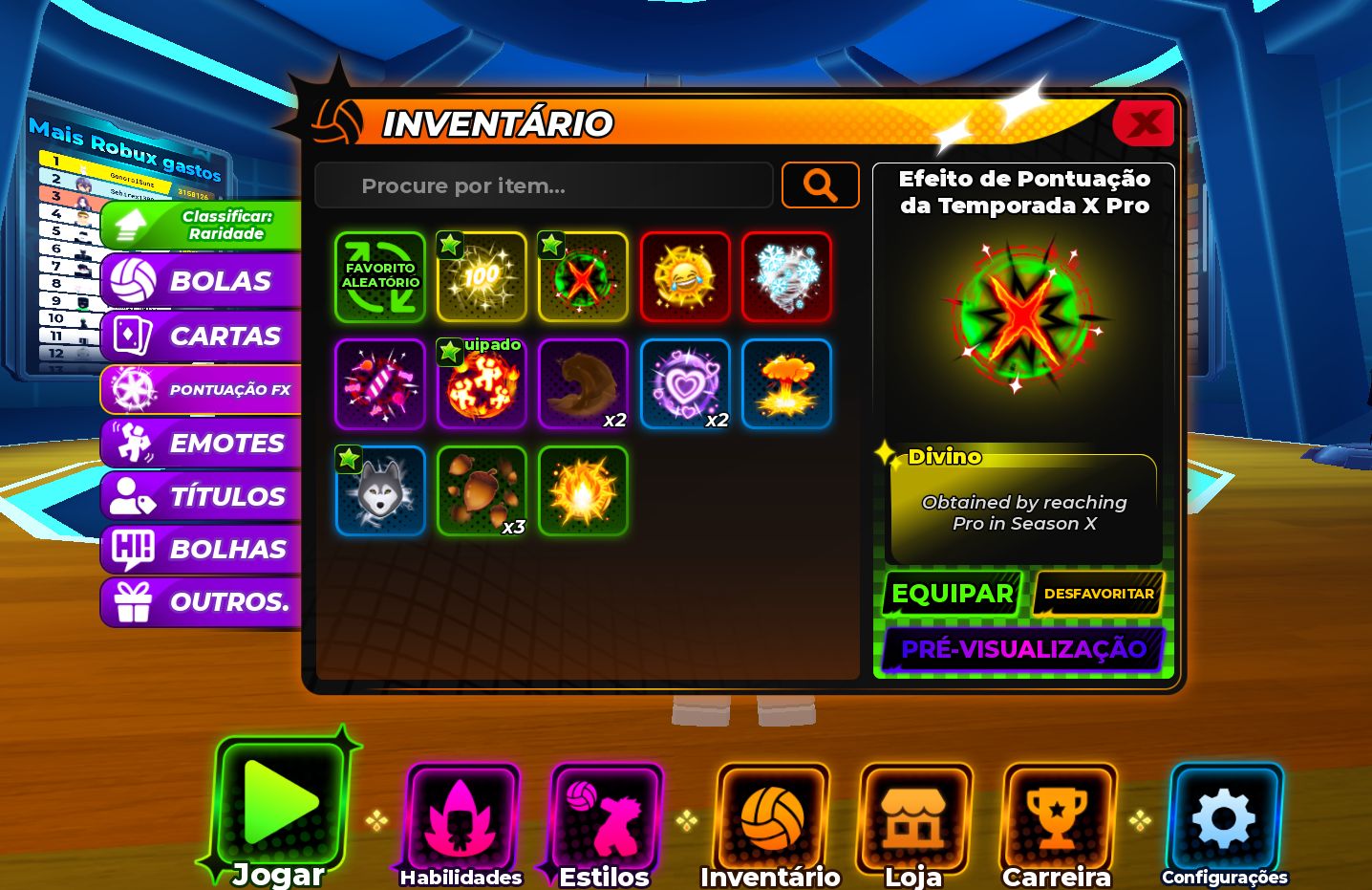 Conta recheado Voleibol legends ( pra sair rapido )