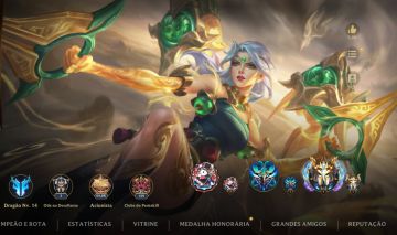 Conta Wild rift monarca, com 349 skins