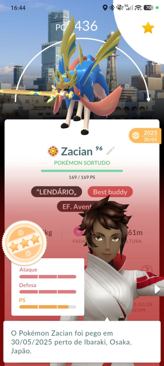 Conta Pokémon Go upada com Pokémons fortes.