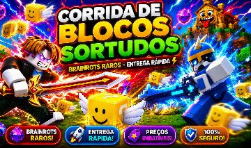CORRIDA DE BLOCOS SORTUDOS - ROBLOX - BRAINROTS RAROS E OPS