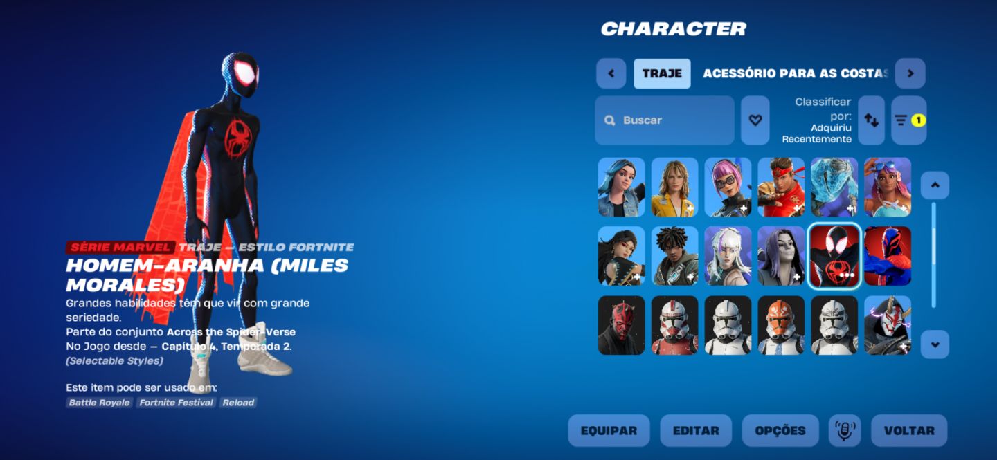 CONTA FORTNITE COM BASTANTE ITENS EXCLUSIVOS