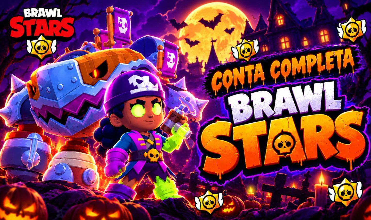 Conta de Brawl Stars c/ Todos Brawlers 56k!