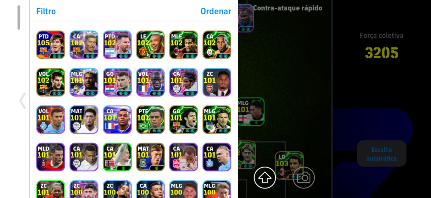 CONTA EFOOTBALL FORÇA COLETIVA 3205 MESSI MSN