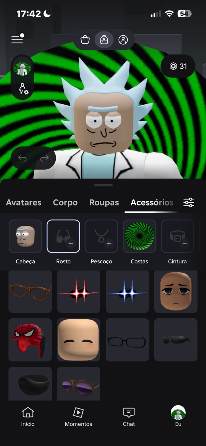 Conta Roblox (Roupas e acessórios) promoção!!