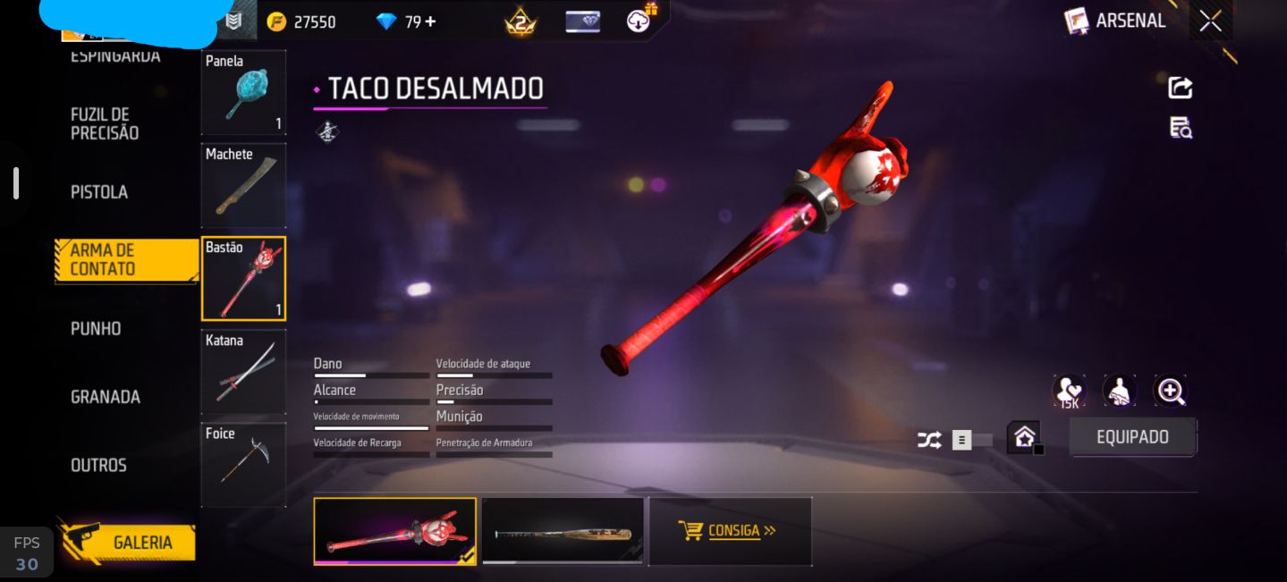 Conta free fire com Naruto