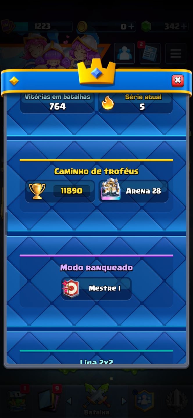 Clash Royale deck bridge spawn quase todo lvl 16 + 12k de troféus e muito mais