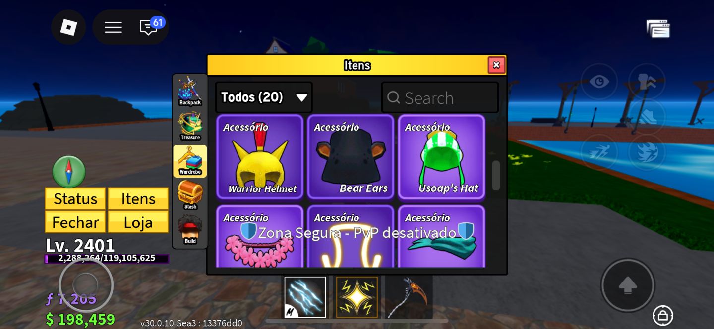 CONTA BLOX FRUIT/KING LEGACY