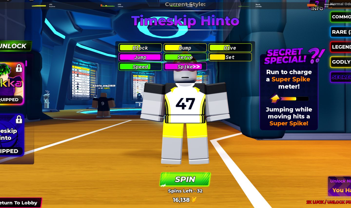 VOLLEYBALL LEGENDS - Conta com time skip hinto, hakka, e sanju
