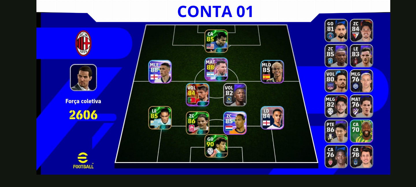 Contas Efootball Iniciais com Épicos/big Times Garantidos! Vol. 07
