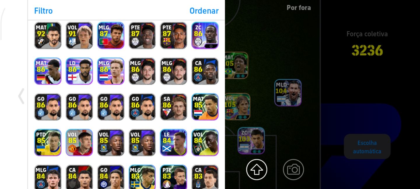 CONTA EFOOTBALL 400 JOGADORES HAZARD 109 HAALAND 108 FULL META ESTRELADA