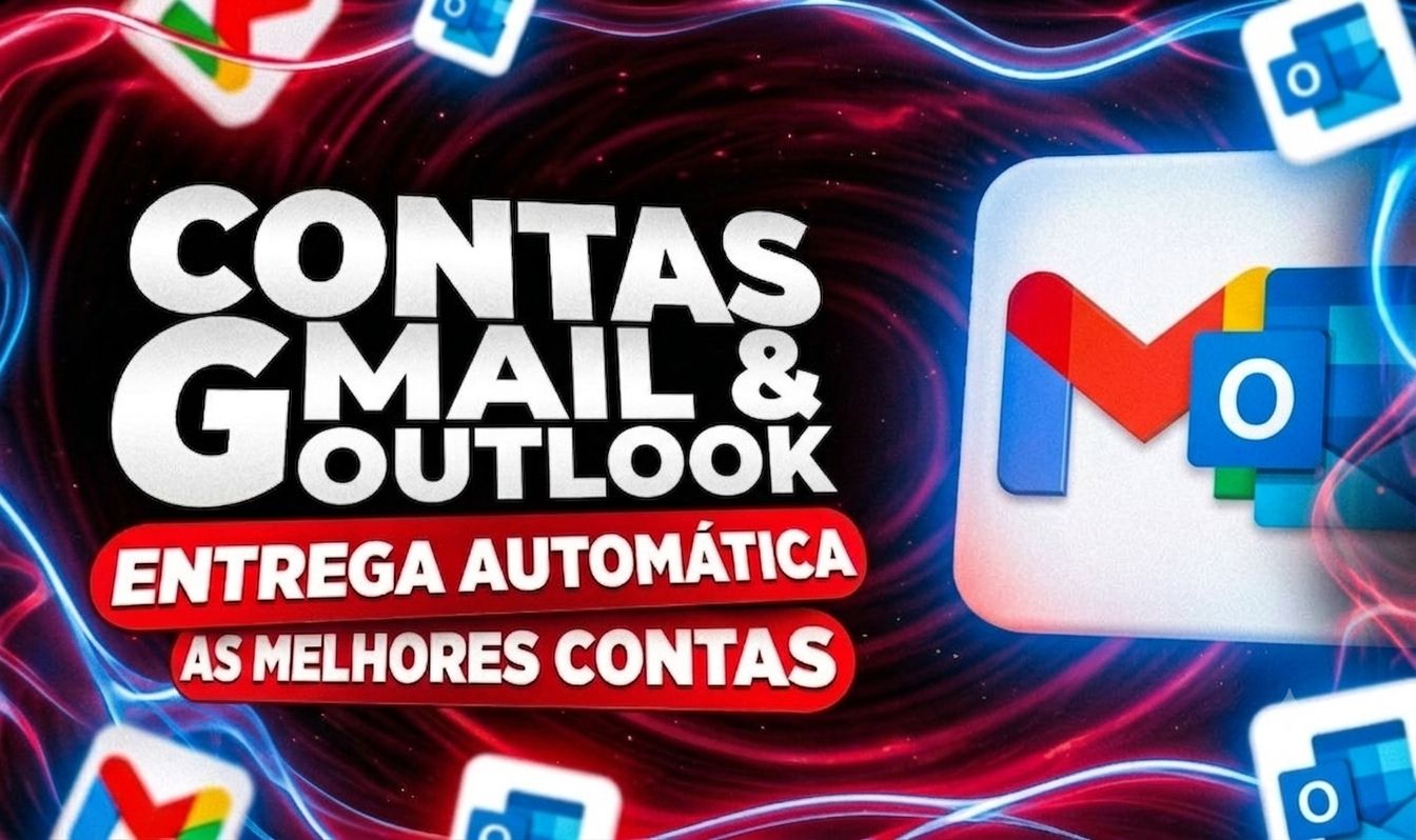 E-mails Novos - GMAIL/OUTLOOK - Prontos para Usar