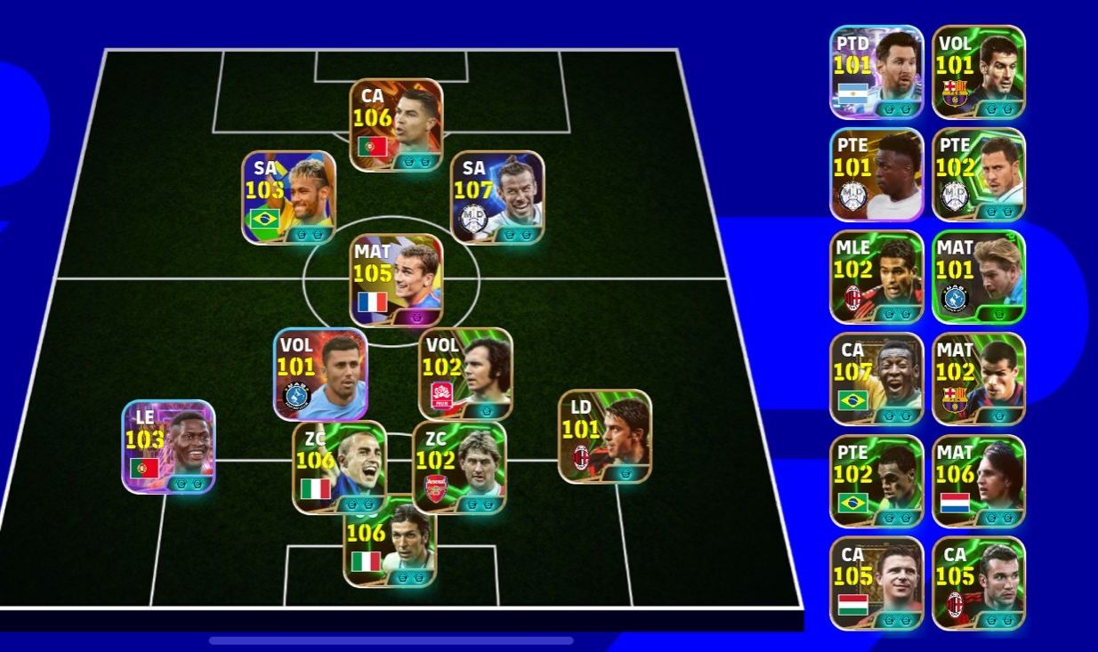 CONTA EFOOTBALL MOBILE | 3224 DE FORÇA | BALE, PELÉ, CR7 E CRUYFF