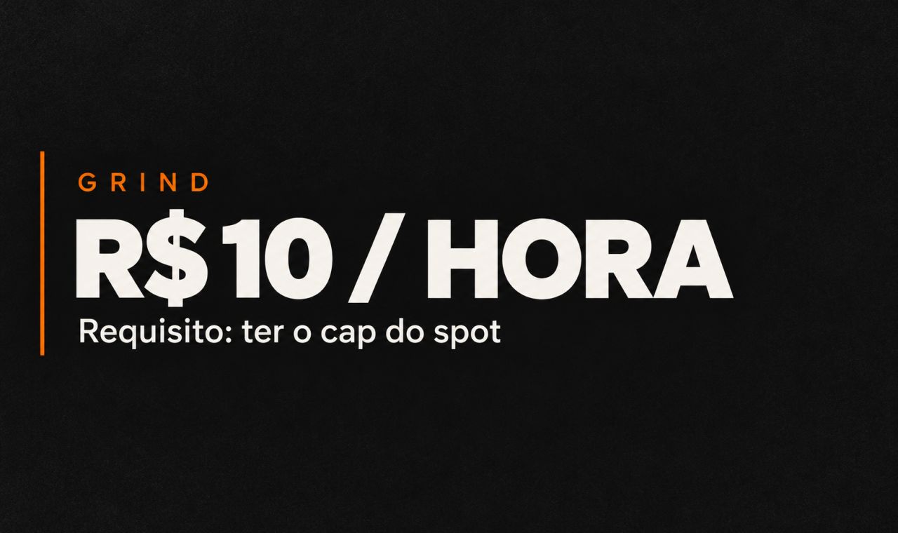 GRIND 10$/H - TER O CAP DO SPOT / QUALQUER CLASSE