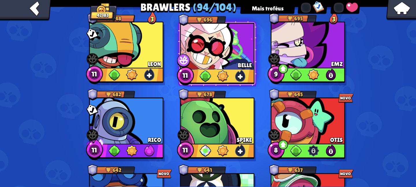 Conta brawl stars desde o lançamento 42k troféus aceito propostas