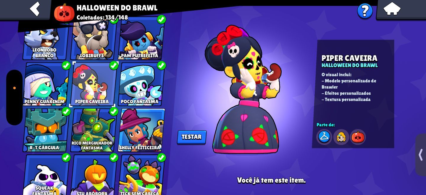 CONTA RARA DE BRAWL STARS COM COLT DESAFIANTE E +500 SKINS (70K de troféus)