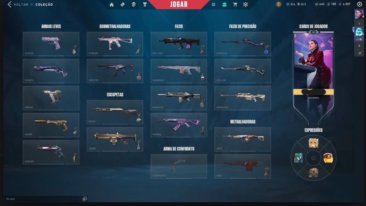 Conta Valorant completa, Karambit RGX, Vandal Kuronami, Sheriff, Operator, Ghost