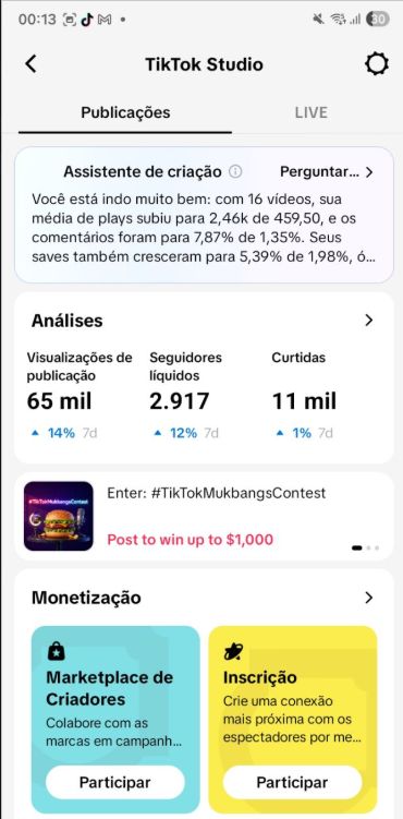 CONTA TIK TOK 28.000k REAIS + CURTIDAS ALTAS + ENGAJADA + GARANTIA , PRA IR LOGO