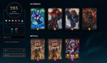 Conta LoL 221 Skins | RARA: Ahri K/DA Prestígio (2022) + 4 Ultimates