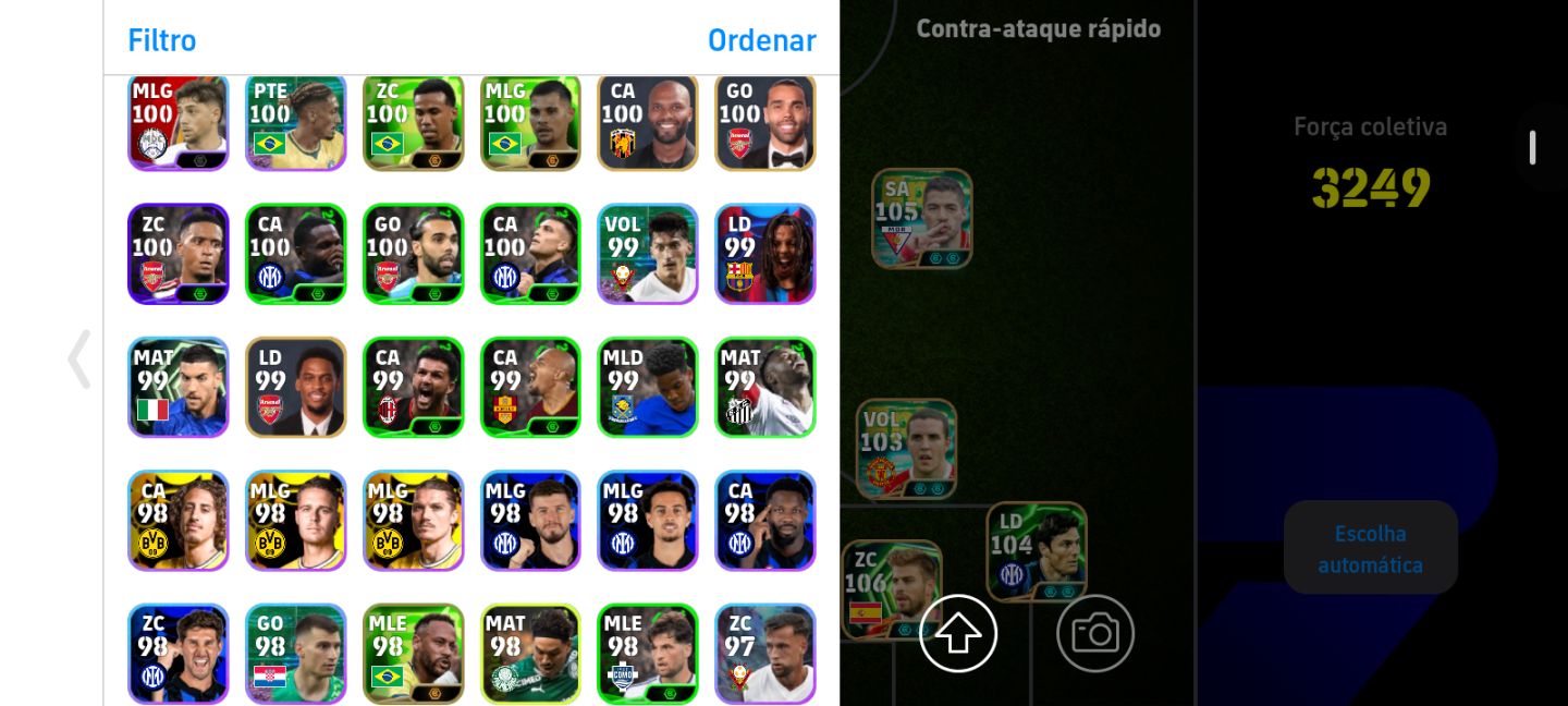 Conta Efootball RARA! 3249 Força Coletiva | Semi-full