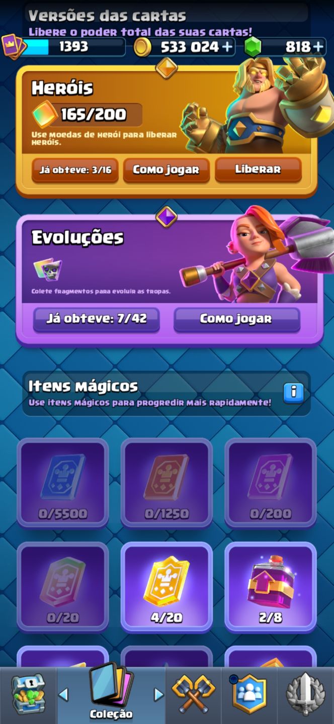 CONTA CLASH ROYALE LVL 14 | 7 EVOLUÇÕES!!