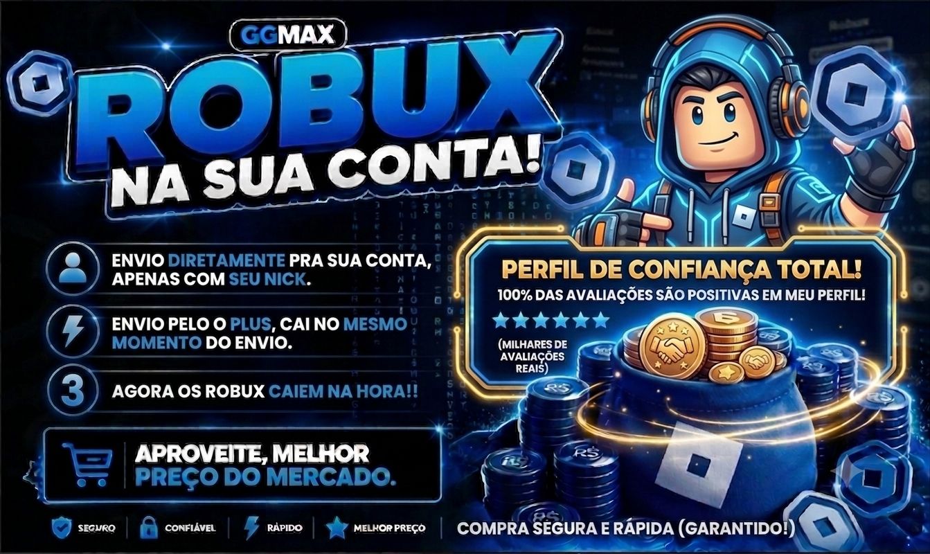 ROBUX NA SUA CONTA [ENTREGA VIA ROBLOX PLUS] ROBLOX | ENVIO RÁPIDO