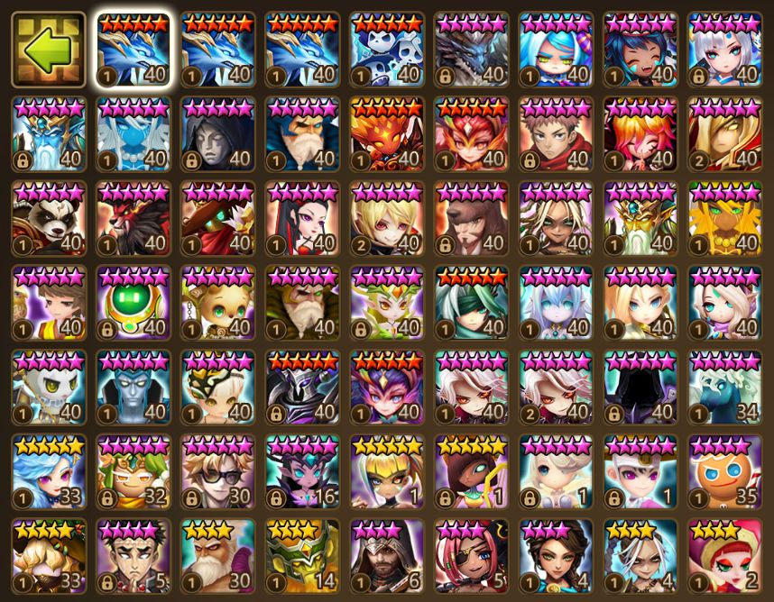 Conta Summoners War, Global, 2 LDs Belzebu e Hanwul (pintor de luz), +56 nat 5