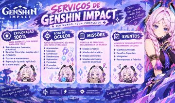 Serviços de Genshin | Explorações, Eventos, Oculus