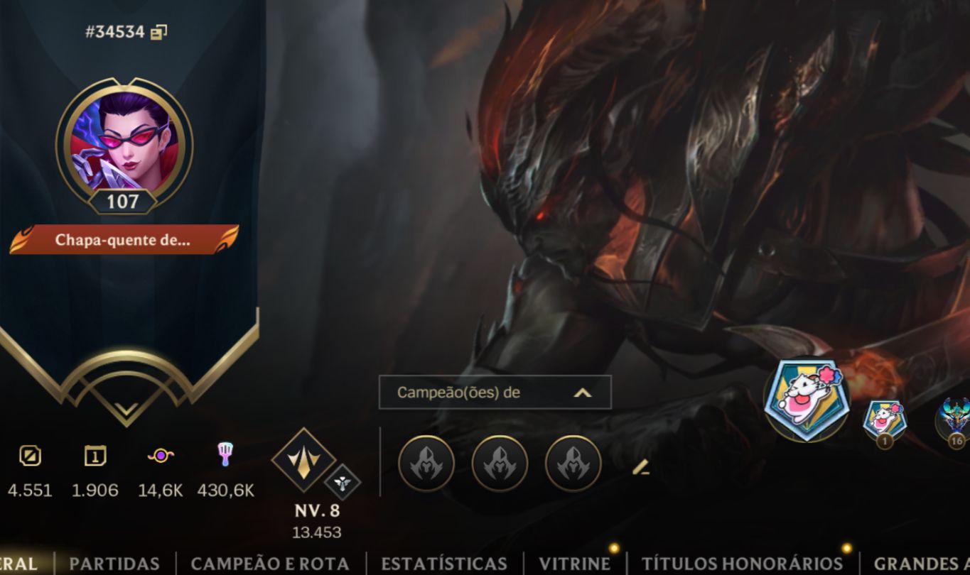CONTA COM VARIAS SKIN NO WR E NO LOL