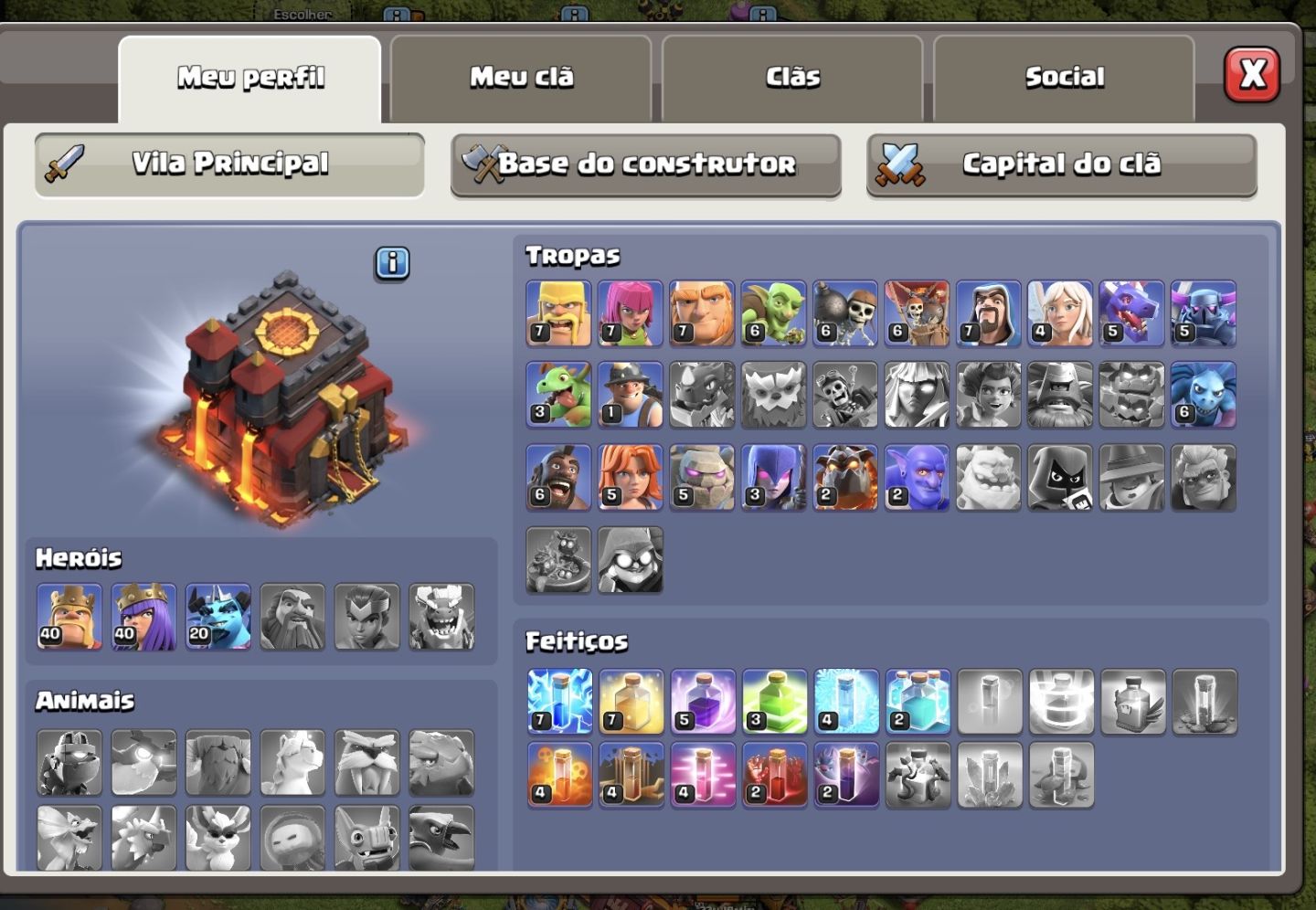 Conta COC (Clash of Clans) Cv10 full