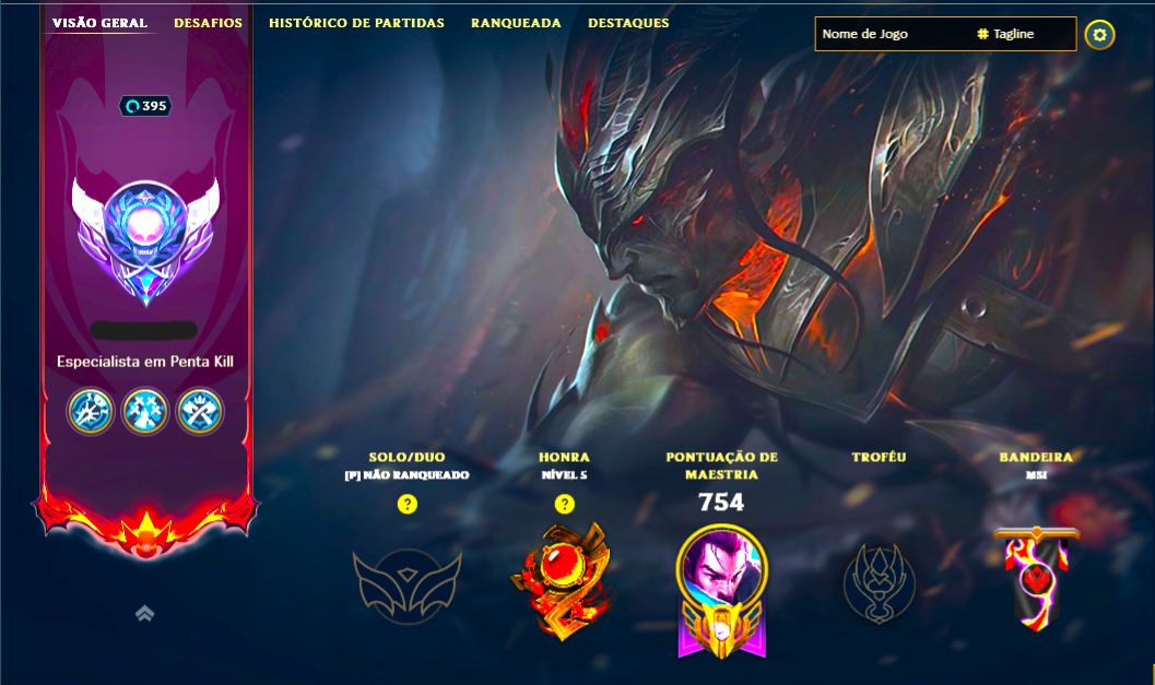LENDÁRIA YASUO EMISSÁRIO + [ QUASE 300 SKINS HABILITADAS ] + [ TROCA NICK ]