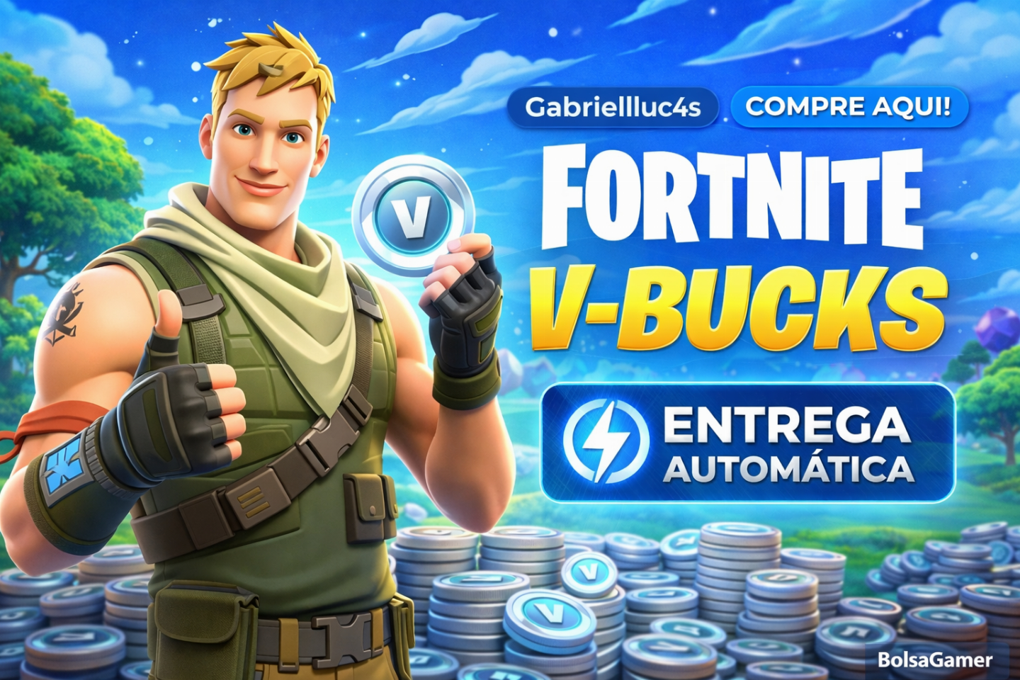 Fortnite V-Bucks | (VBK) | Entrega Automática 24H