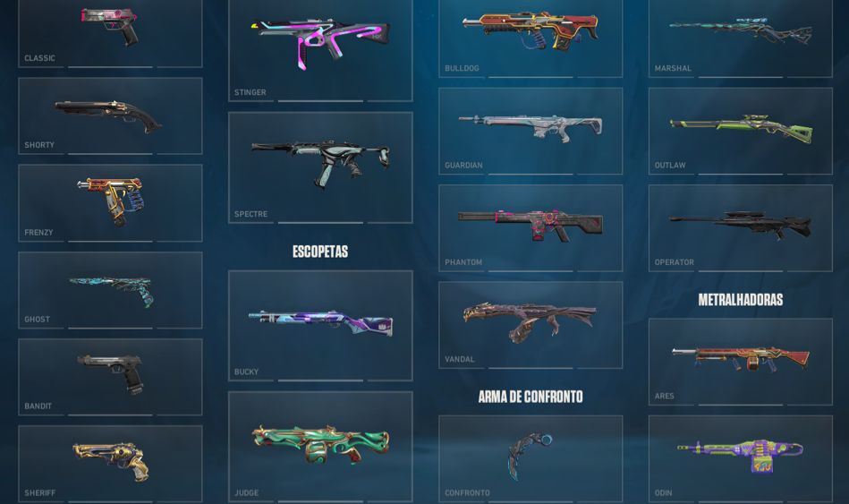 CONTA DE VALORANT OURO 3/PLATINA 1 - COM MUITAS SKINS!!