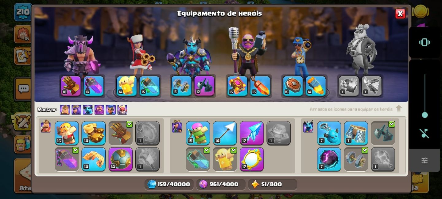 CONTA CLASH OF CLANS / CV 14 90% FULL / CC FULL / 6 CONSTRUTORES / CONTA DE 2018