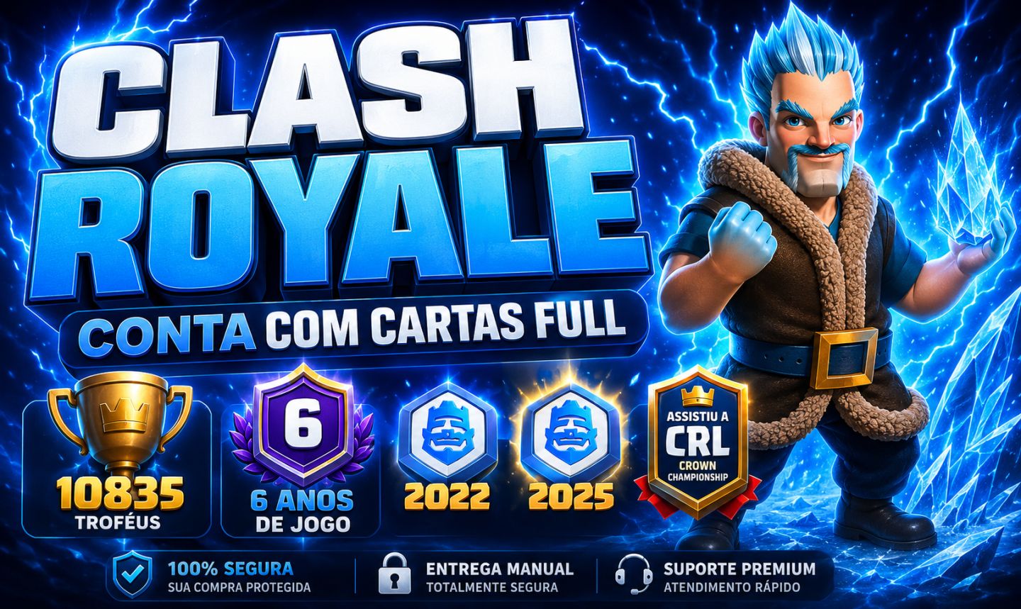 CONTA CLASH ROYALE COMPLETA |CARTAS FULL|153 EMOTES|18 EVOLUÇÕES|10.835 TROFÉUS