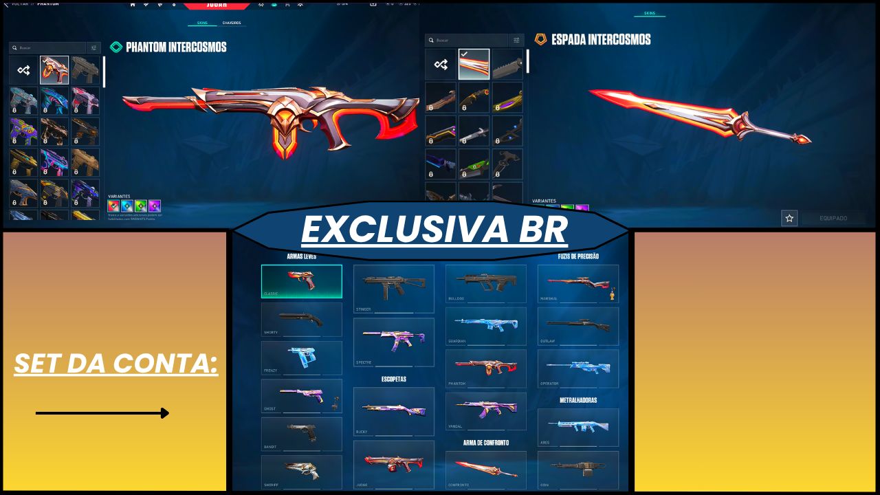 ENTREGA AUTOMATICA / CONTAS DE VALORANT COM SKINS / MELHORES PREÇO DO MERCADO!