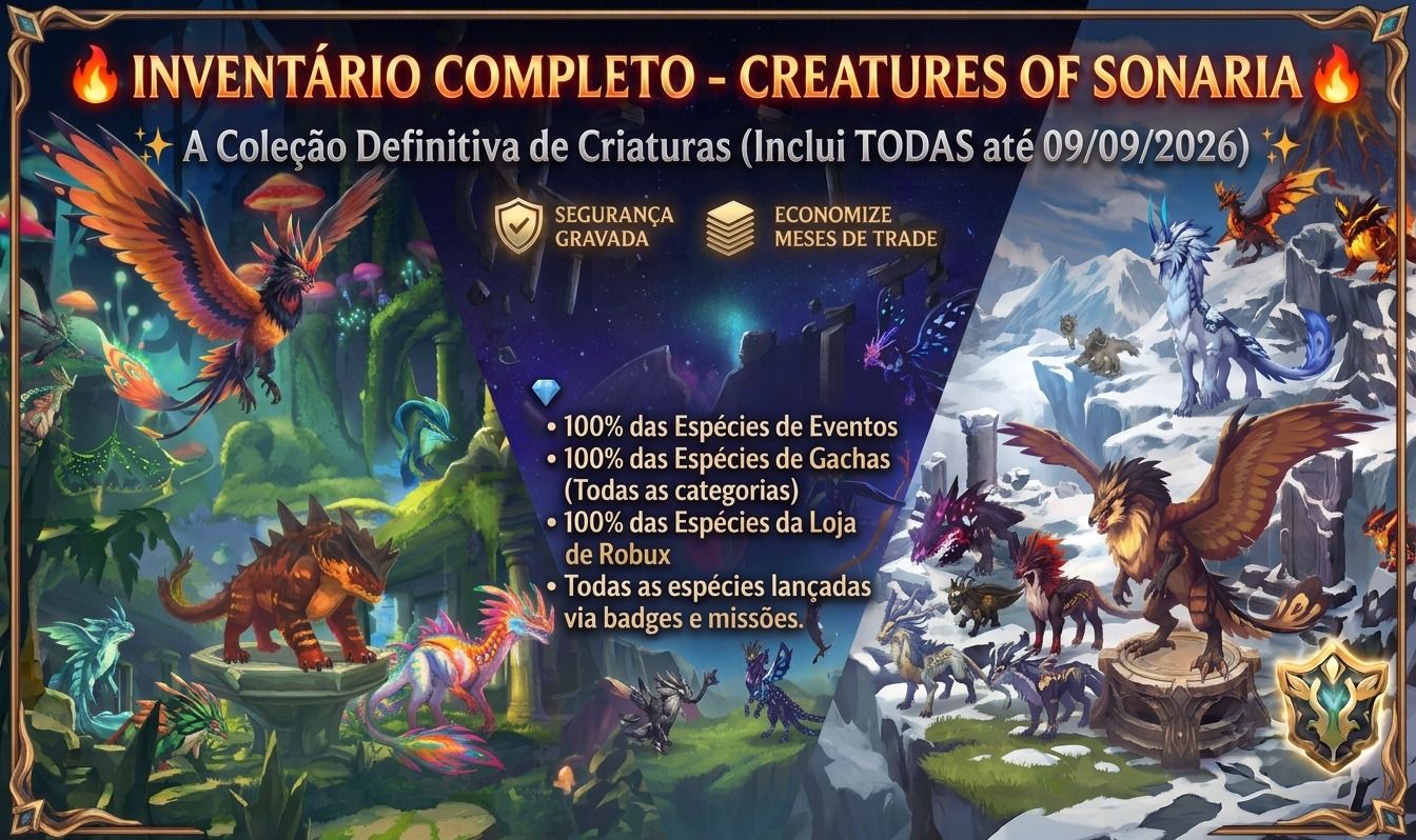 (50% DESCONTO)INVENTÁRIO COMPLETO - CREATURES OF SONARIA (CoS)