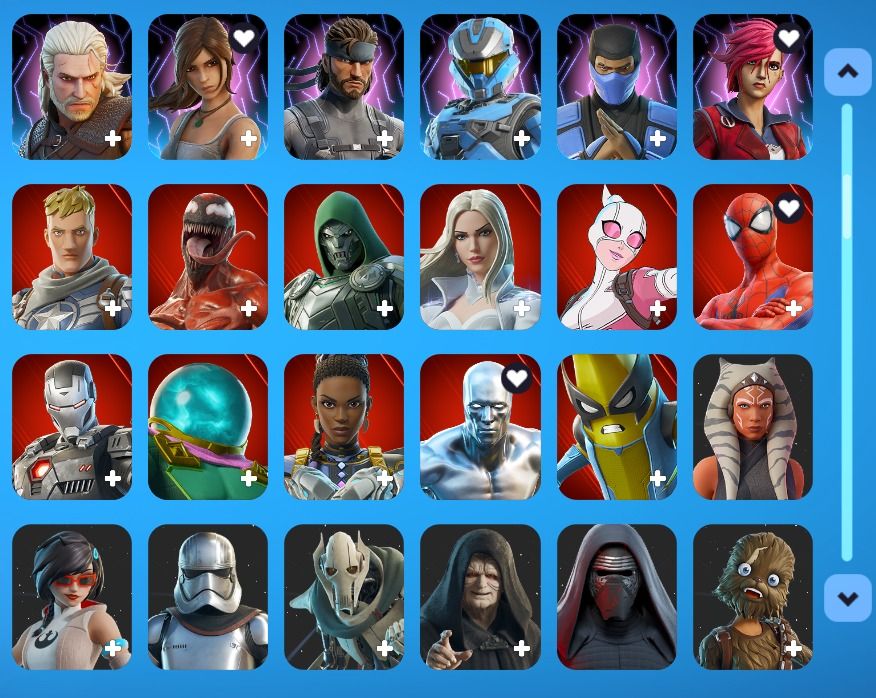 Conta fortnite com salve o mundo antigo, omega, lara croft etc