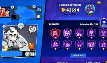 Conta Supercell: Brawl Stars 42K (104 Brawlers) & Clash Royale 10 Anos LVL 15