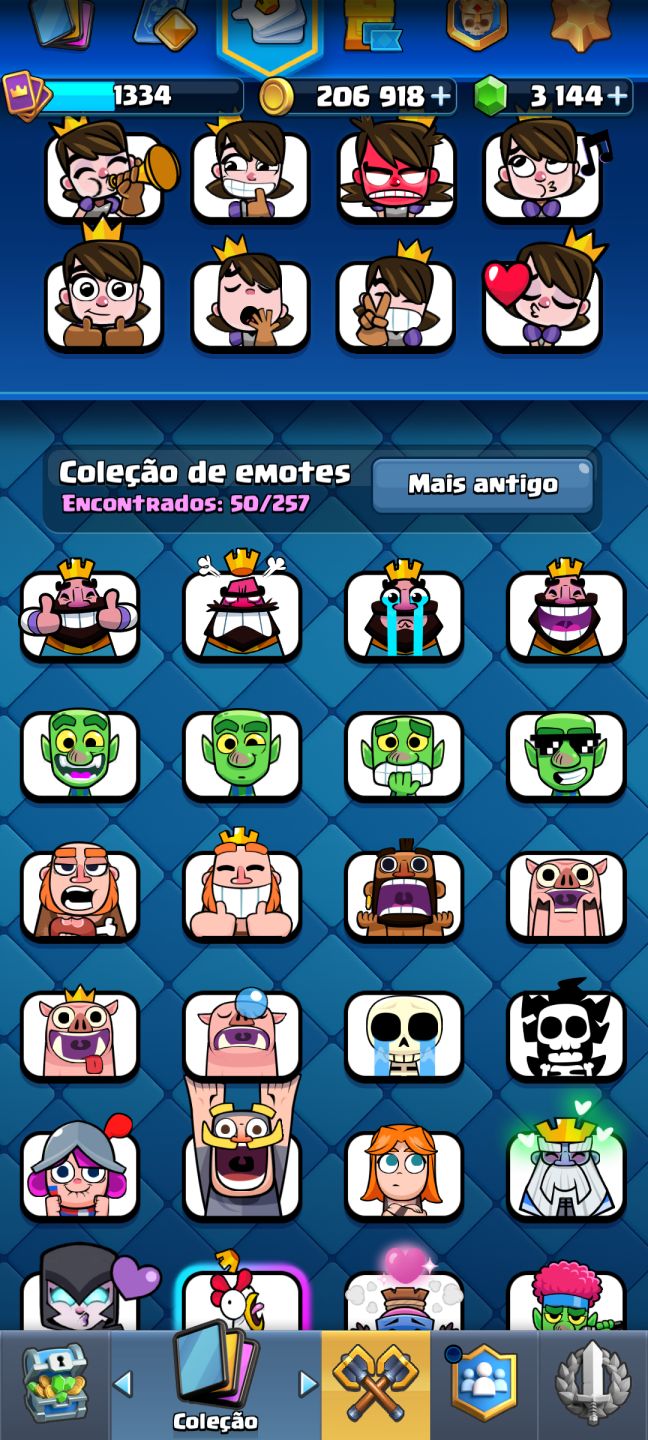 Conta Clash Royale 6 anos / 8 evoluções / 4 heróis / 3 campeões / 3000 gemas