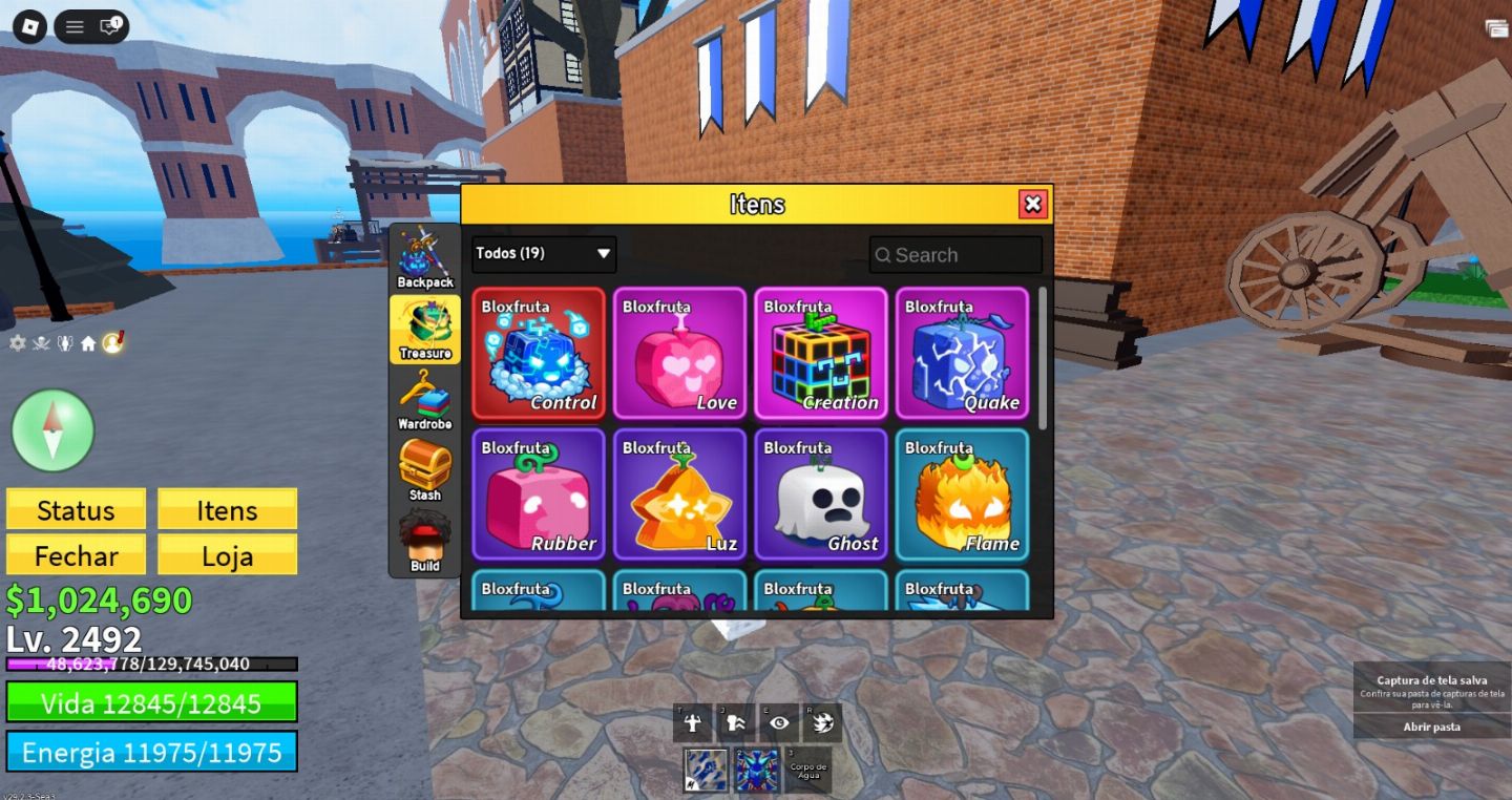 Conta top de Blox fruit com várias gamepass !!