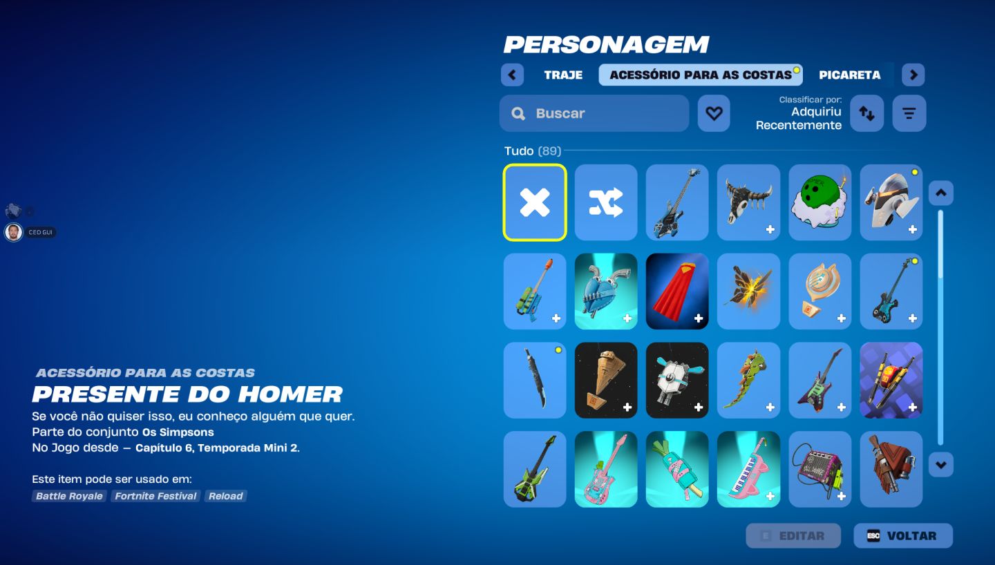 CONTA DE FORTNITE COMPLETA