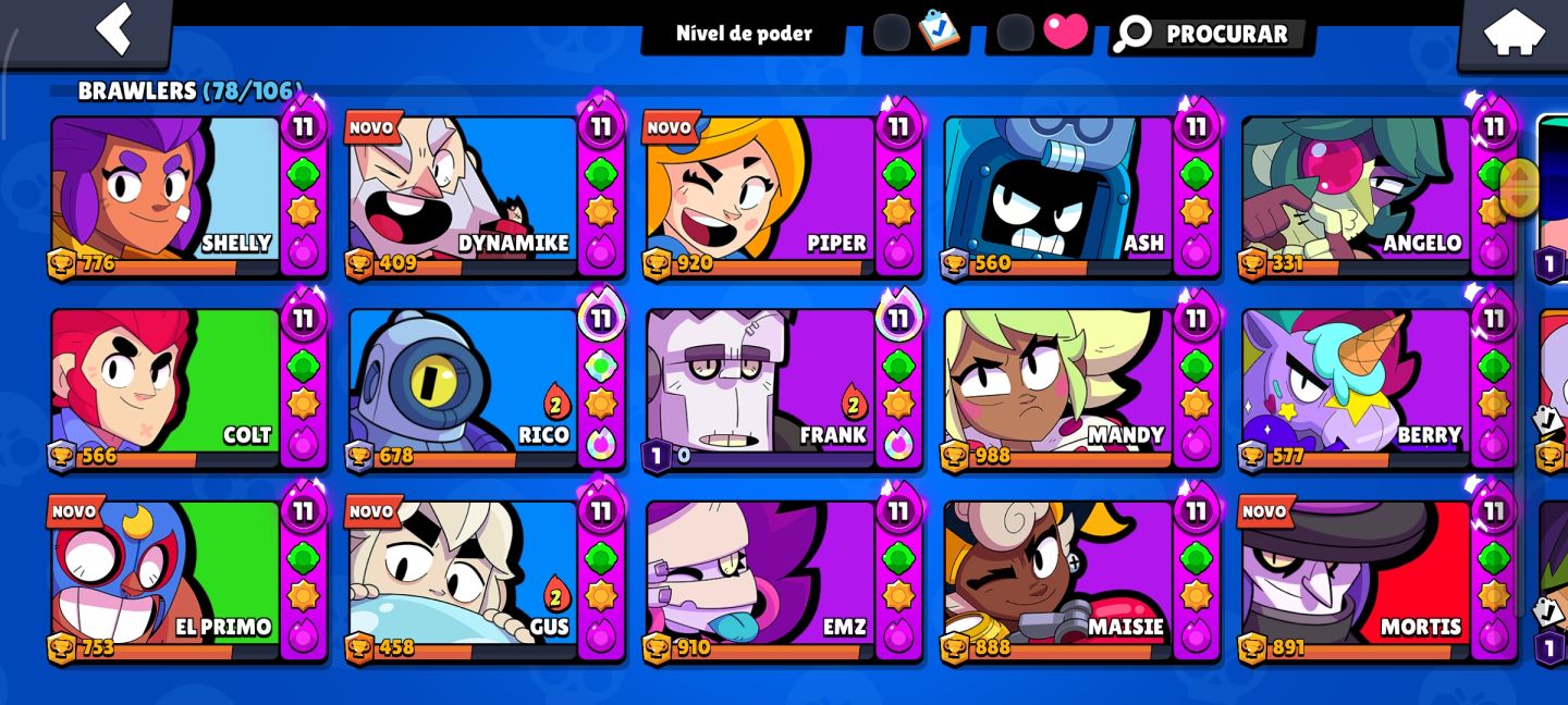Conta de brawl stars, otima oportunidade para iniciantes!!( valor negociavel!)