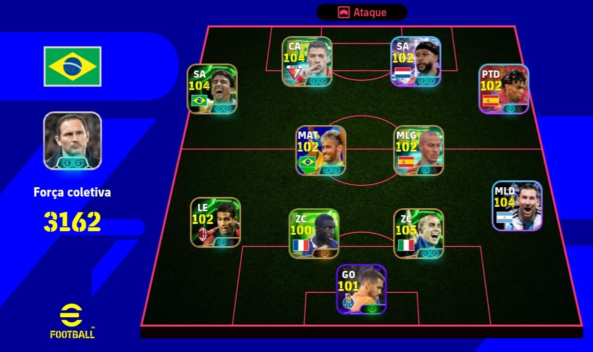CONTA EFOOTBALL 2026 - FORÇA 3162 VÁRIAS CARTAS 104/105 META | ÓTIMA CONTA