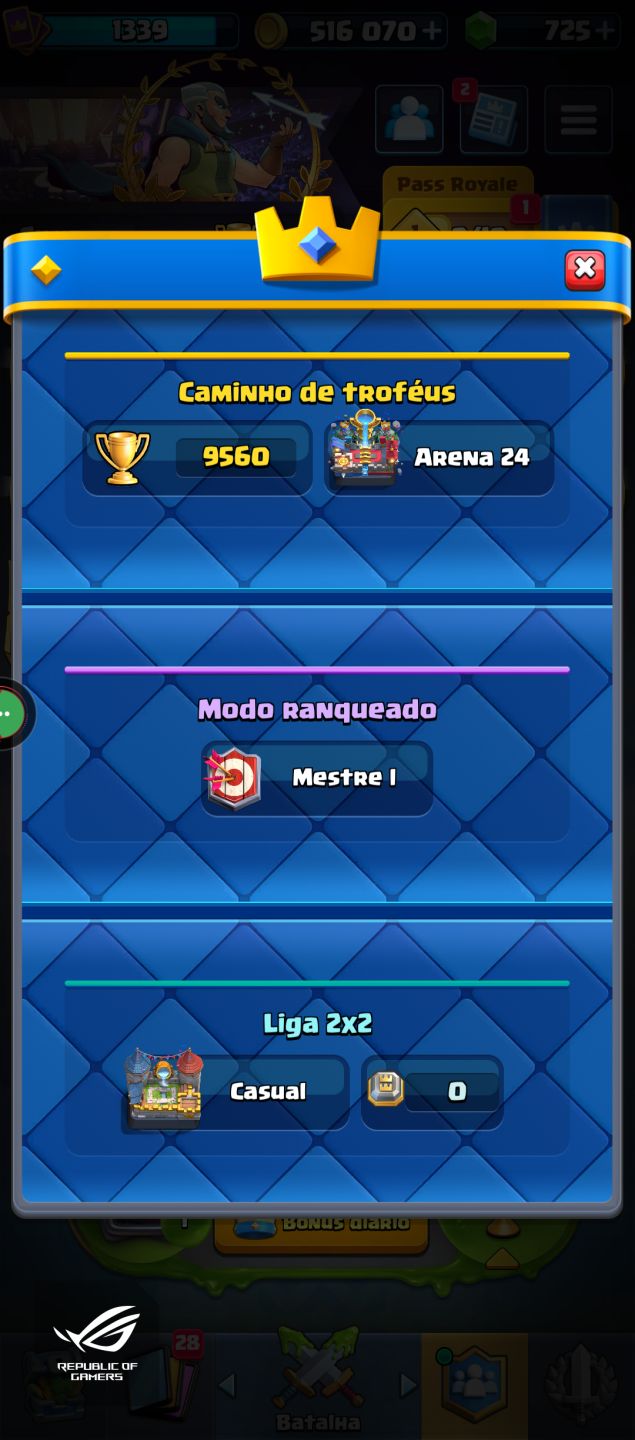 Conta Clash royale para não começar do zero