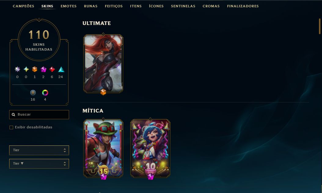 CONTA DE LOL | 69 SKINS | 9492 RP | FULL ACESSO